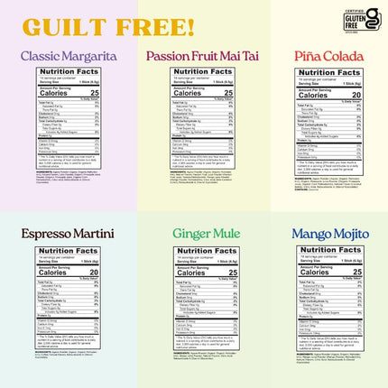 Variety Pack Cocktail Mix, 12 ct, Non-Alcoholic Mocktail Mixer