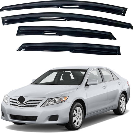 Out-Channel Window Visors Rain Guards, 4-Piece Set for 2007-2011 Vehicle Fitment