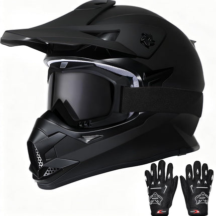 Kids Dirt Bike Youth ATV Helmet with Goggles and Gloves