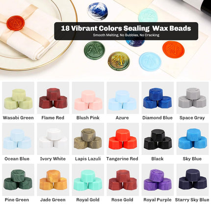 A Letter Wax Seal Stamp Kit with 360 Wax Beads