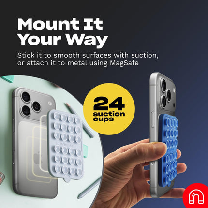 TerraBound TierraRumbo OCTOBUDDY Magnet - Dual Magnetic & Suction Phone Mount — Outdoor & Adventure