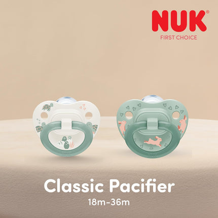First Choice Classic Orthodontic Toddler Pacifiers, Blue & Orange, 18-36 Months, 5-Pack