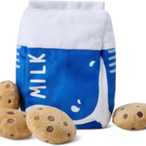 Interactive Dog Squeak Toys with Milk Carton and Cookies