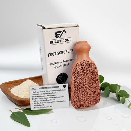 100% Natural Terracotta Pumice Stone Foot Scrubber