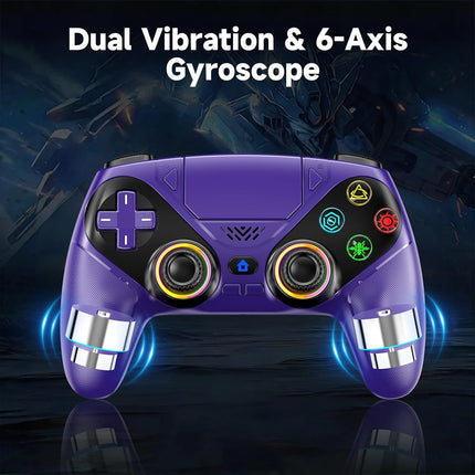 Purple Wireless Game Controller for Console and PC