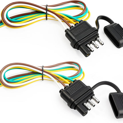 4 Pin Trailer Connector 2 Pack, 25 Inch 16 AWG