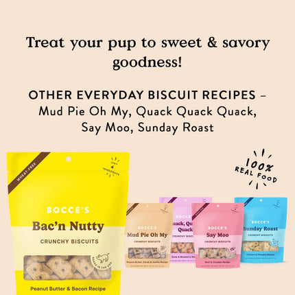 PawHaven RefugioPata Bocce's Bakery Oven Baked Bac'N Nutty Treats for Dogs — Pet Supplies