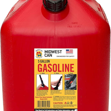 5-Gallon Safe-Flo Auto Shut Off Gas Can - Red