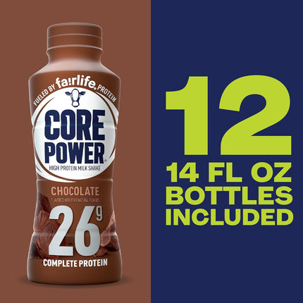 Chocolate Protein Shake, 26g Bottle, 14 fl oz, 12 Pack