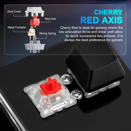 Black 2-Key USB Wired RGB Mechanical Gaming Keypad