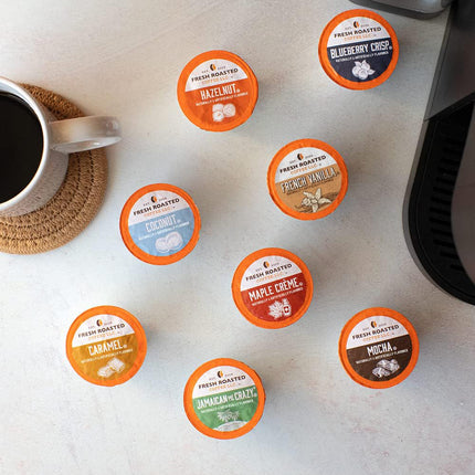 The Great Eight Flavored Coffee Pod Variety Pack, Medium Roast, 96 Count