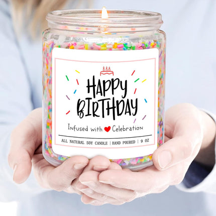 Vanilla Cream Scented Birthday Candle for Women