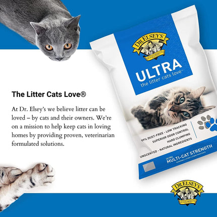 Ultra Unscented Clumping Clay Cat Litter, 40 lb Bag