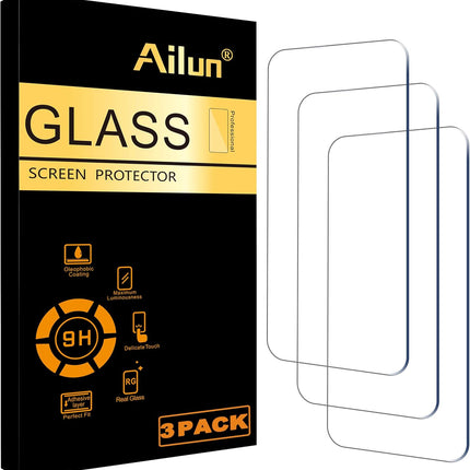 Tempered Glass Screen Protector for iPhone 16, 15, and 15 Pro 6.1 Inch - 3 Pack
