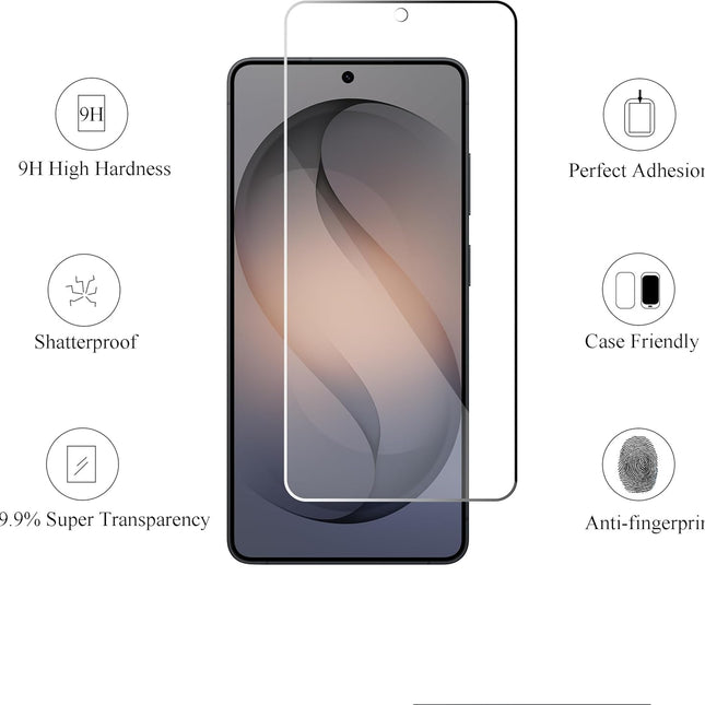 Glass Screen Protector for S26 Ultra 6.9 Inch, 3 Pack with 2 Camera Lens Protectors