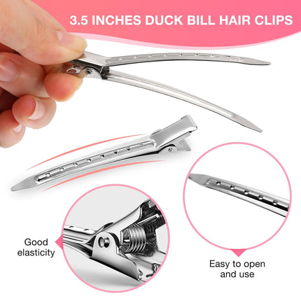 40-Piece Women's Hair Styling Clip Set with Duckbill and No-Crease Clips