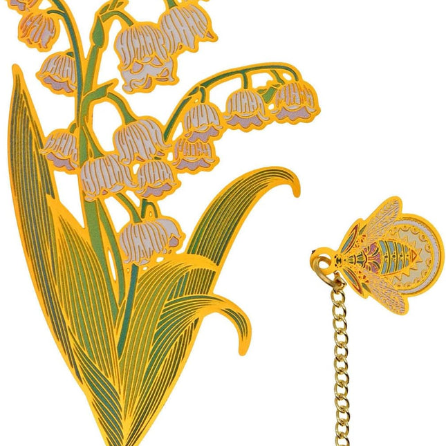 Metal Lily of the Valley Bookmark with Greeting Card & Gift Box