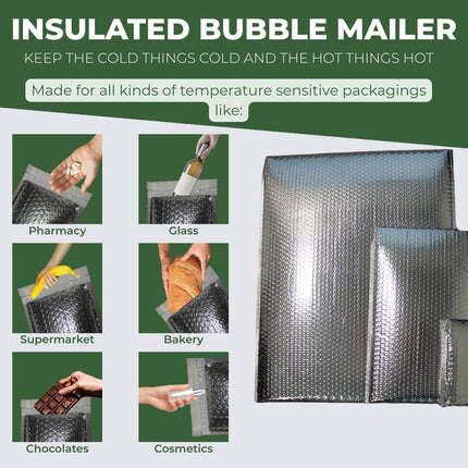 HomeChef ChefDelHogar 25-Pack IIP Texas Insulated Bubble Mailers, Thermal Radiant Barrier — Kitchen & Home