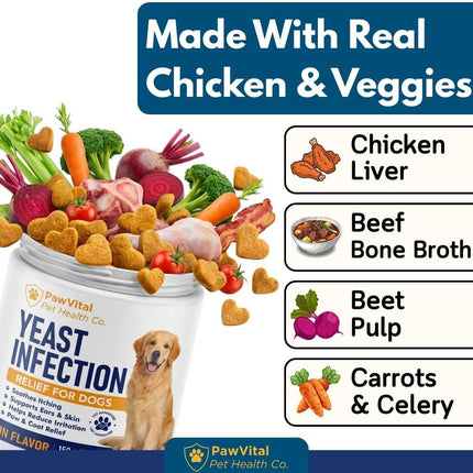 Natural Yeast Infection Treatment for Dogs, 150 Chews