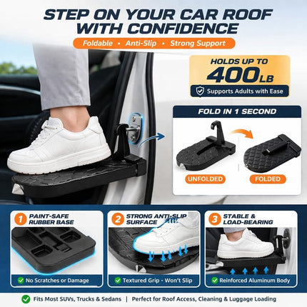 Universal Foldable Car Door Step for Roof Access