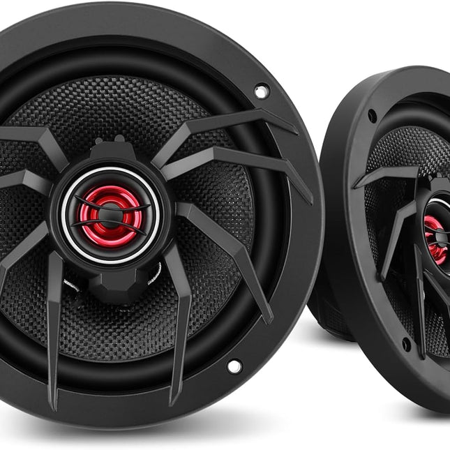 6.5-Inch Coaxial Car Speakers, 1000W Max Power, 250W RMS, 4 Ohm, Pair