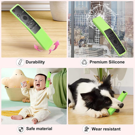 SourcetoHome (2 Pack) Cover for Samsung Remote Silicone Protective Case Compatible with Samsung TV Remote Control Cover BN59 Series Glow in The Dark Remote Skin Sleeve - General - detail view 3