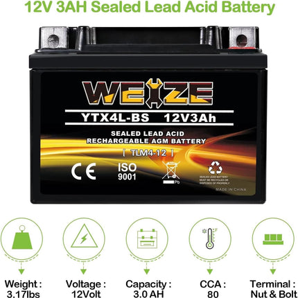 Sealed Rechargeable Motorcycle Battery