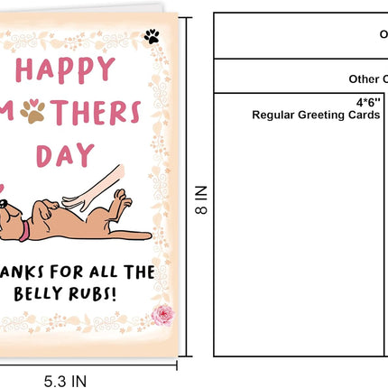 PawHaven RefugioPata Mother's Day Card for Dog Mom, Funny Mother's Day Card Gift from Dog Puppy — Pet Supplies