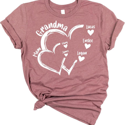 Custom Mimi Shirt with Grandkids Names