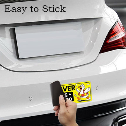 4-Piece Student Driver Yellow Goose Car Magnet Set
