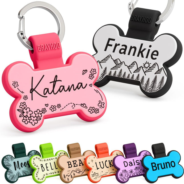 Personalized Silent Silicone Pet ID Tags