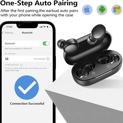Wireless Bluetooth 5.3 In-Ear Earbuds for Sports and Workouts
