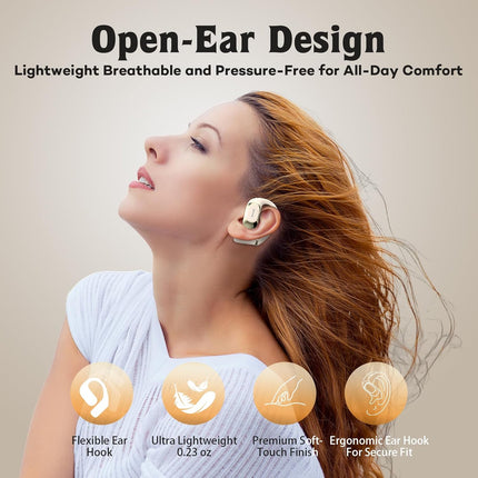 NexWave OndaNex OHAYO Open Ear Headphones,Earbuds with Ergonomic Earhook,Bluetooth — Smart Tech