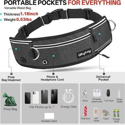 Hands-Free Double Dog Leash for Medium and Large Dogs