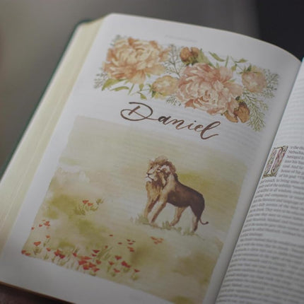 Quiet Forest Journaling Bible with Watercolor Artwork