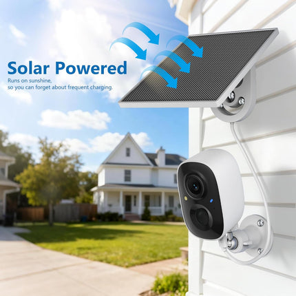 2K Wireless Outdoor Solar Security Camera 2-Pack