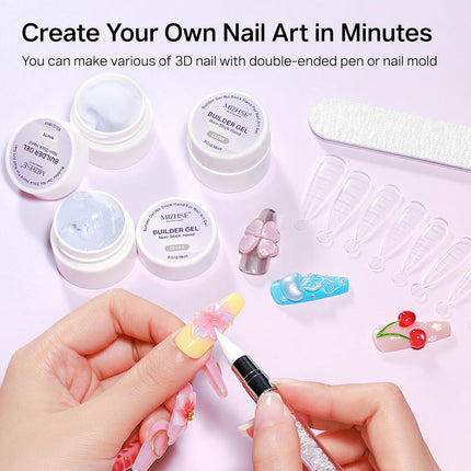 3PCS 3D Sculpting Gel Nail Art Builder Gel Set