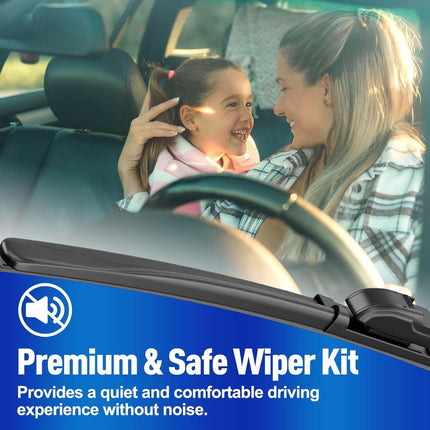 Rear Windshield Wiper Blade Replacement Assembly, 12 Inch