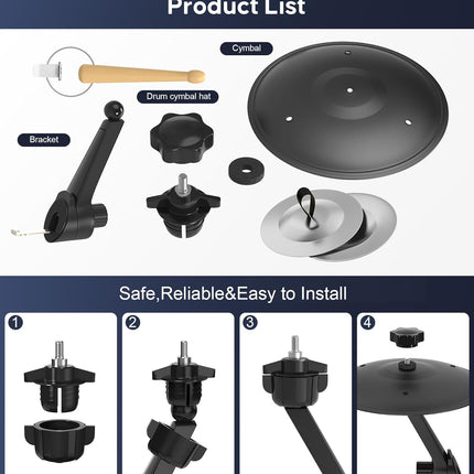Black Mini Car Cymbal Air Vent Dashboard Instrument Set