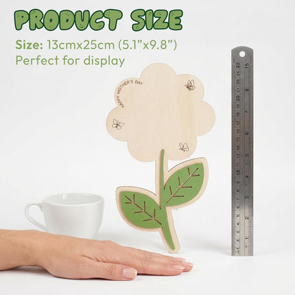 DIY Kids Handprint Wooden Rose Bouquet Keepsake Craft