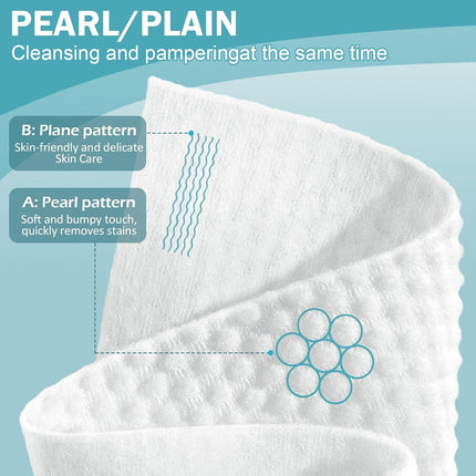 100 Count Disposable Face Towels for Cleansing and Skincare