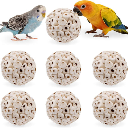 6-Pack Natural Sola Ball Bird Chew Toys, 2.36 in