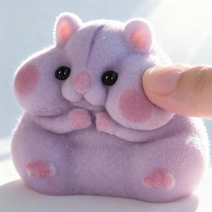 Purple Squishy Hamster Fidget Toy