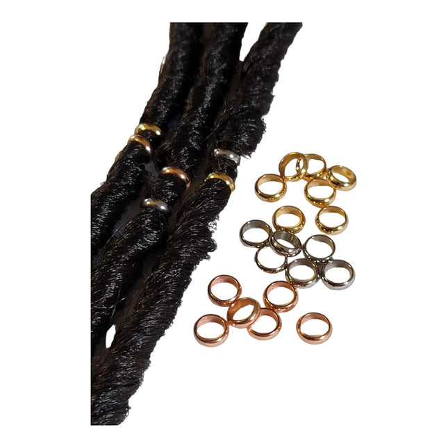 10 Stainless Steel Hair Beads
