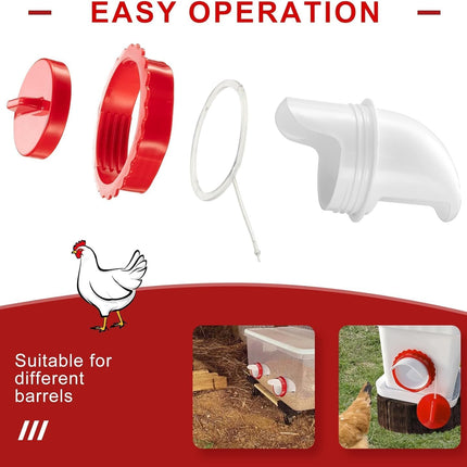 SourceToHome FuenteACasa Chicken Feeder & Waterer Combo Kit – 8 Pack Total (4 Automatic Feeder — Home & Lifestyle
