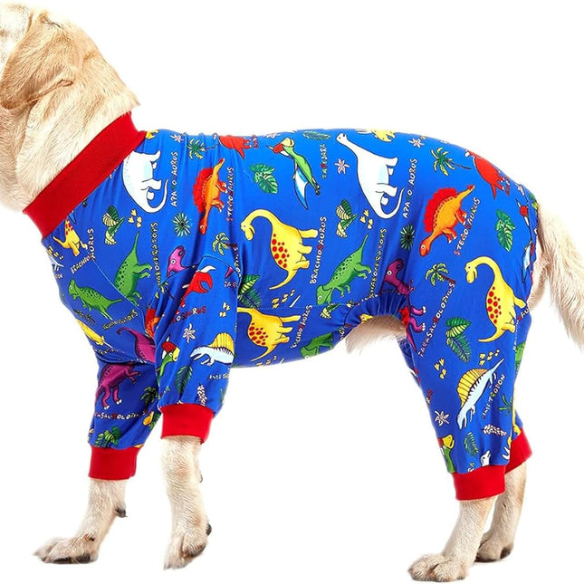 2XL Large Dog Dinosaur Print Recovery Onesie