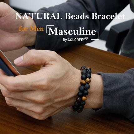 SourceToHome FuenteACasa Triple Protection Bracelet for Men Women, Genuine Premium Tiger Eye Black — Home & Lifestyle