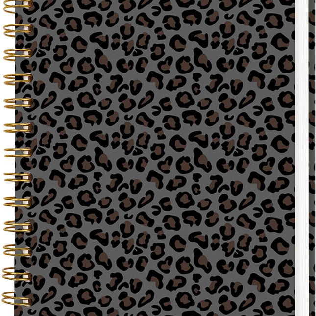 Leopard Print A5 College Ruled Spiral Notebook, 160 Pages
