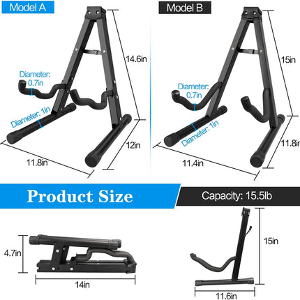 SourceToHome FuenteACasa DkOvn 1/2/4 Pack Guitar Stand, A-Frame Folding Guitar Stand with Non-Slip — Home & Lifestyle
