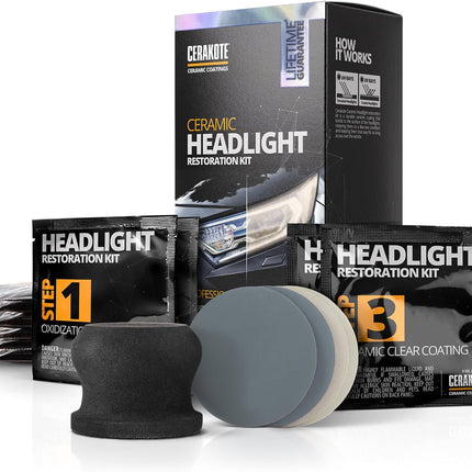 Ceramic Headlight Restoration Kit - 10 Wipe Kit